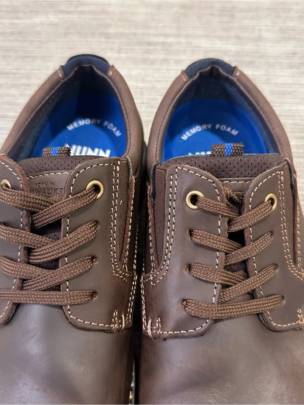 Men's Nunn Bush, Otto Plain Toe Oxford 84962-215 Brown Leather Size 8,5M